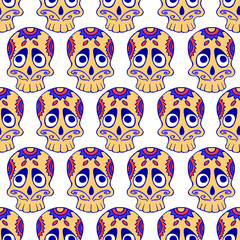 Wall Mural - Calavera seamless pattern