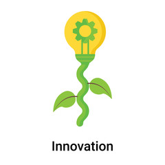 Poster - Innovation icon vector sign and symbol isolated on white background, Innovation logo concept