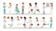 © inspiring.team - Set of funny doctor characters