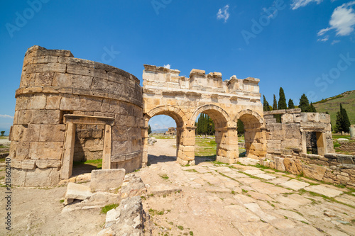 Fotografie, Obraz Domitian gate in Hierapolis near Pamukkale in Turkey
