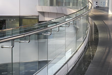 Tempered Glass Of Walk Way Balcony With Stainless Steel Handrail