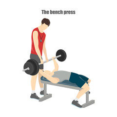 Wall Mural - Bench press exercise