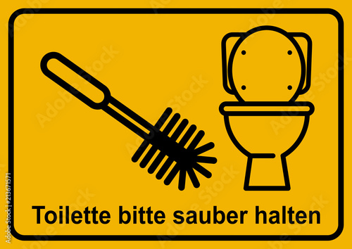 ms12 MarkierungSchild - A2 Poster - Warnzeichen: Toilette bitte sauber  halten / Toilettenbürste benutzen - WC / Toiletten Schild - Vorlage /  Muster - DIN A2 A3 A4 A5 Plakat - xxl g6314 Stock-Illustration | Adobe Stock