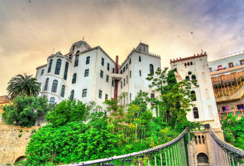 Canvas Print - View of the Madrasa from the Melha Slimane Footbridge in Constantine, Algeria