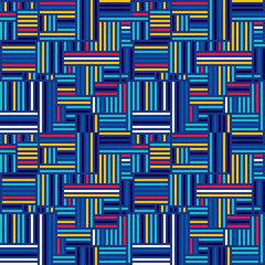 Fototapete - Abstract seamless background. Vector geometric lines pattern. Pattern for textiles and packaging.