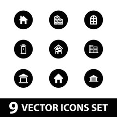 Poster - Collection of 9 estate filled icons