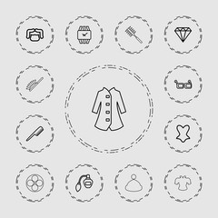 Sticker - Collection of 13 fashion outline icons