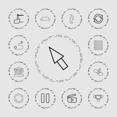 Poster - Collection of 13 navigation outline icons