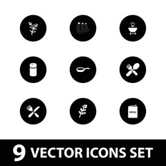 Poster - Collection of 9 cooking filled icons