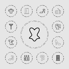 Poster - Collection of 13 elegance outline icons