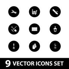 Poster - Collection of 9 garden filled icons