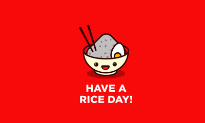 Have a Rice Day Pun Poster Design