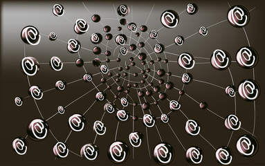 Wall Mural - spider web background illustration