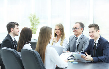 business team at a meeting in the office.