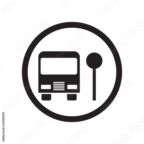 School Bus Stop Icon Vector Sign And Symbol Isolated On White Background School Bus Stop Logo Concept Buy This Stock Vector And Explore Similar Vectors At Adobe Stock Adobe Stock