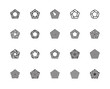 Geometric Shape, Pentagon, Five, Logo, Design Concept, Creative Symbol, High Quality, Icon, Vector and Illustration