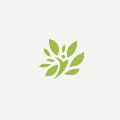 Abstract nature logo icon vector design. healthy food, ecology, spa, business, diet vector logo