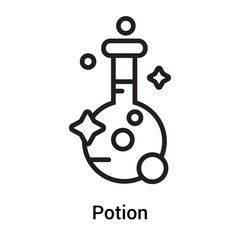 Wall Mural - Potion icon vector sign and symbol isolated on white background, Potion logo concept