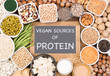Protein in vegan diet. Food sources of vegan protein
