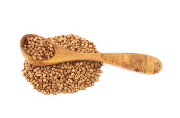 Poster - Pile of buckwheat seeds isolated