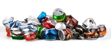 Crushed Beverage Cans