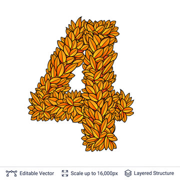 Number four of autumn leaves.