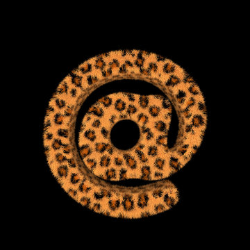 3D Rendering Creative Illustration Leopard Print Furry Symbol @