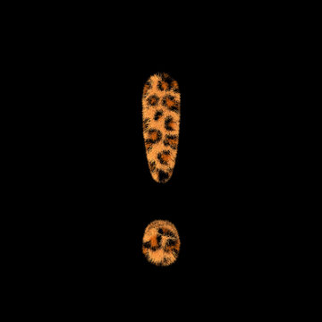 3D Rendering Creative Illustration Leopard Print Furry Symbol !