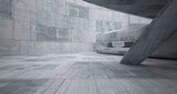 Fototapeta Sypialnia - Empty dark abstract concrete smooth interior . Architectural background. 3D illustration and rendering