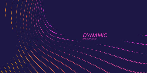 Poster - Bright abstract background with a dynamic waves of minimalist style. Vector illustration