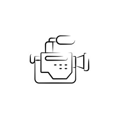 Aufkleber - camcorder outine logo style icon. Element of photo icon for mobile concept and web apps. Outline camcorder icon can be used for web and mobile