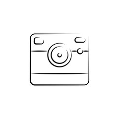 Aufkleber - camera outine logo style icon. element of photo icon for mobile concept and web apps. outline camera