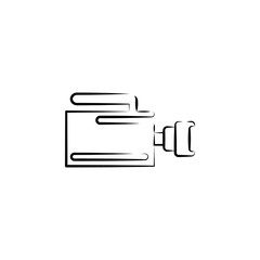 Aufkleber - cinema camera outine logo style icon. Element of photo icon for mobile concept and web apps. Outline cinema camera icon can be used for web and mobile