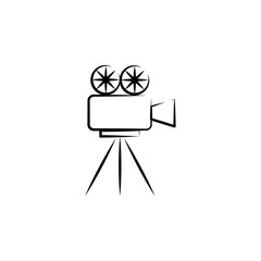 Poster - film projector outine logo style icon. Element of photo icon for mobile concept and web apps. Outline film projector icon can be used for web and mobile