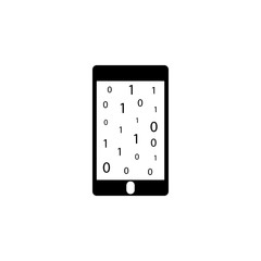 Poster - numbers in the smart phone icon. Element of cybersecurity icon for mobile concept and web apps. Glyph style numbers in the smart phone icon can be used for web and mobile