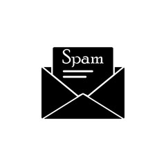 Poster - spam mail icon. Element of cybersecurity icon for mobile concept and web apps. Glyph style spam mail icon can be used for web and mobile