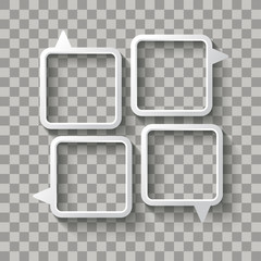 Wall Mural - speech bubbles window transparent