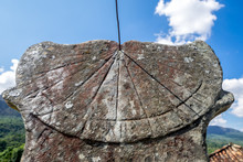 Sundial In The Colonial Mining City Of Tiradentes In Minas Gerais, Brazil