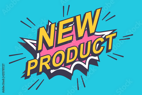 New Product Sticker Label Vector Comics Bubble Icon Isolated On A Blue Background Stock Vector Adobe Stock New Product Sticker Label Vector Comics Bubble Icon Isolated On A Blue Background Stock Vector Adobe Stock