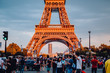 Tour Eiffel le soir de la victoire de la France 