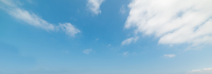 blue sky and smal clouds in spring