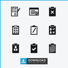 Sticker - Collection of 9 checklist filled icons