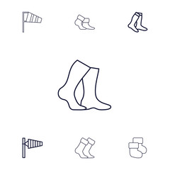 Sticker - Collection of 7 sock outline icons