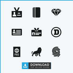 Poster - Collection of 9 identity filled icons