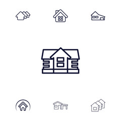 Aufkleber - Collection of 7 main outline icons