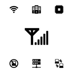 Poster - Collection of 7 network filled icons