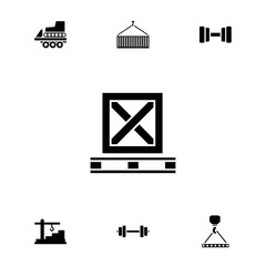 Poster - Collection of 7 lifting filled icons