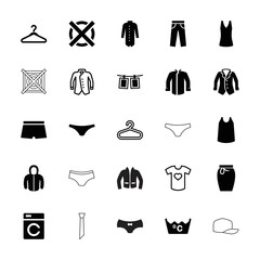 Sticker - Collection of 25 clothes filled and outline icons