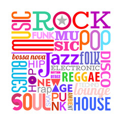 Canvas Print - Music Styles text design