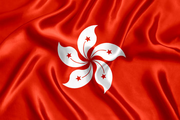 Wall Mural - Flag of Hong Kong silk